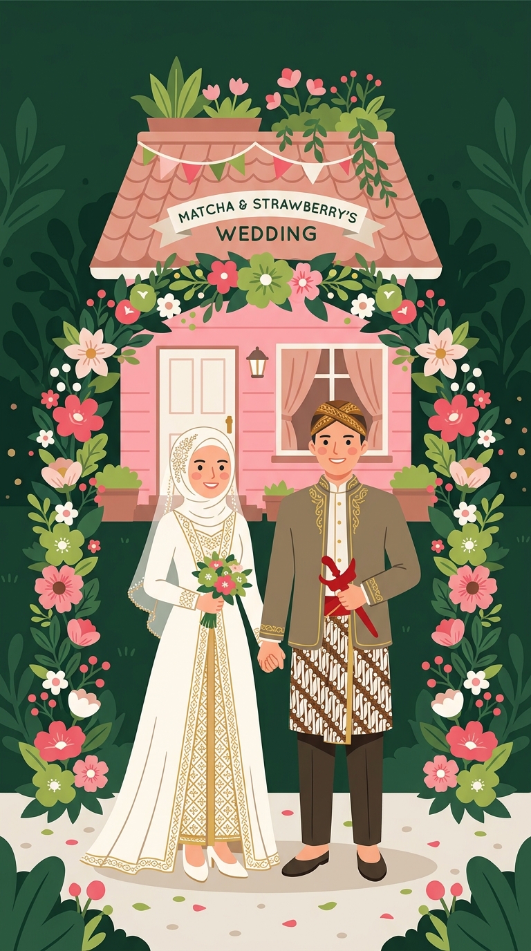 Risma & Helmi Javanese Illustration